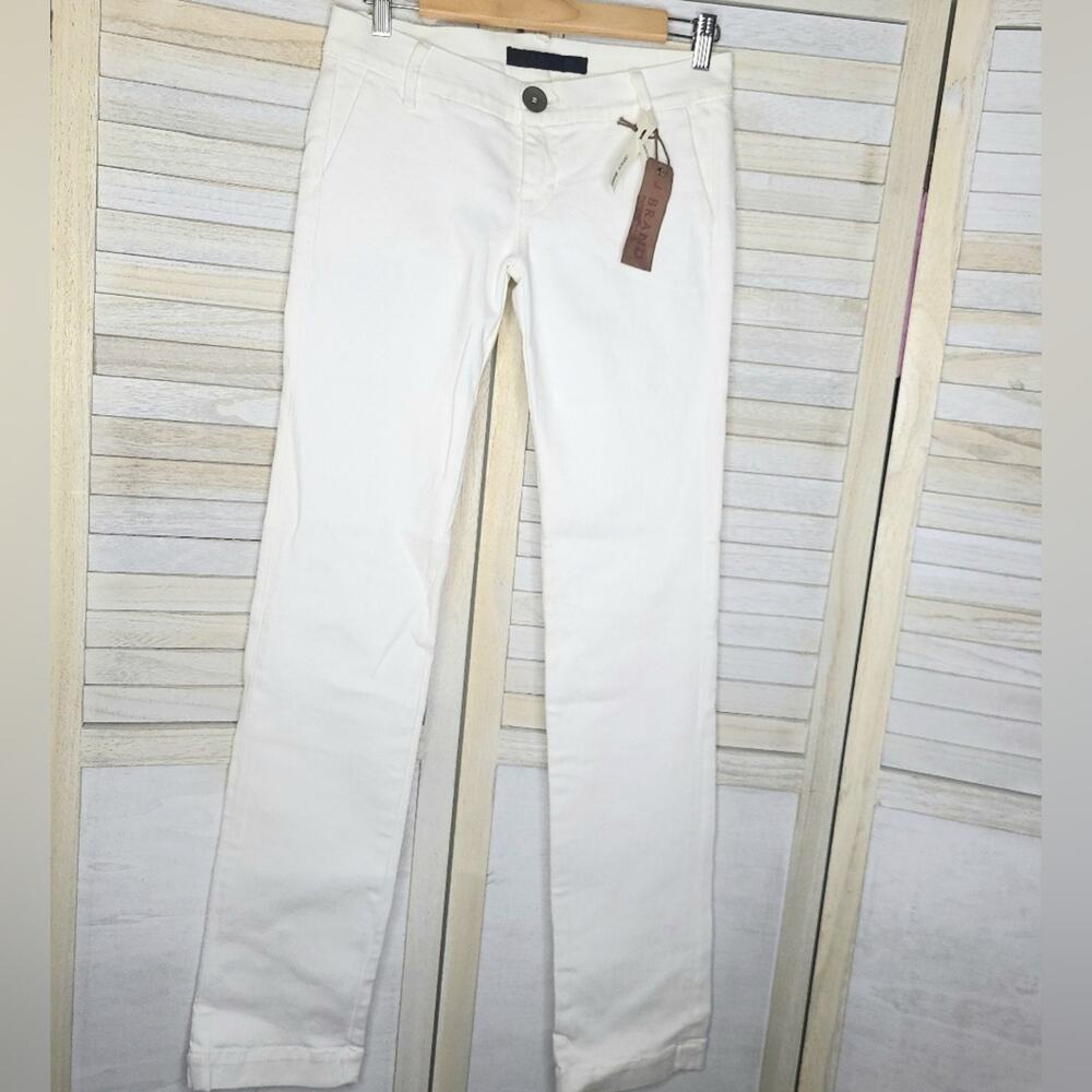 NWT J Brand Low Rise White Trousers Womens Pants Bea Japanese Denim New
